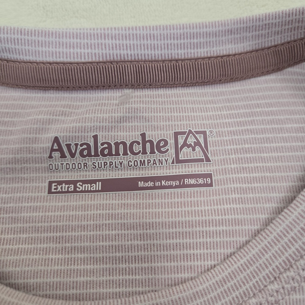 Avalanche Outdoor Supply Womens Pink Striped Crew Neck Outer Gear Soft Cozy XS - Picture 8 of 10